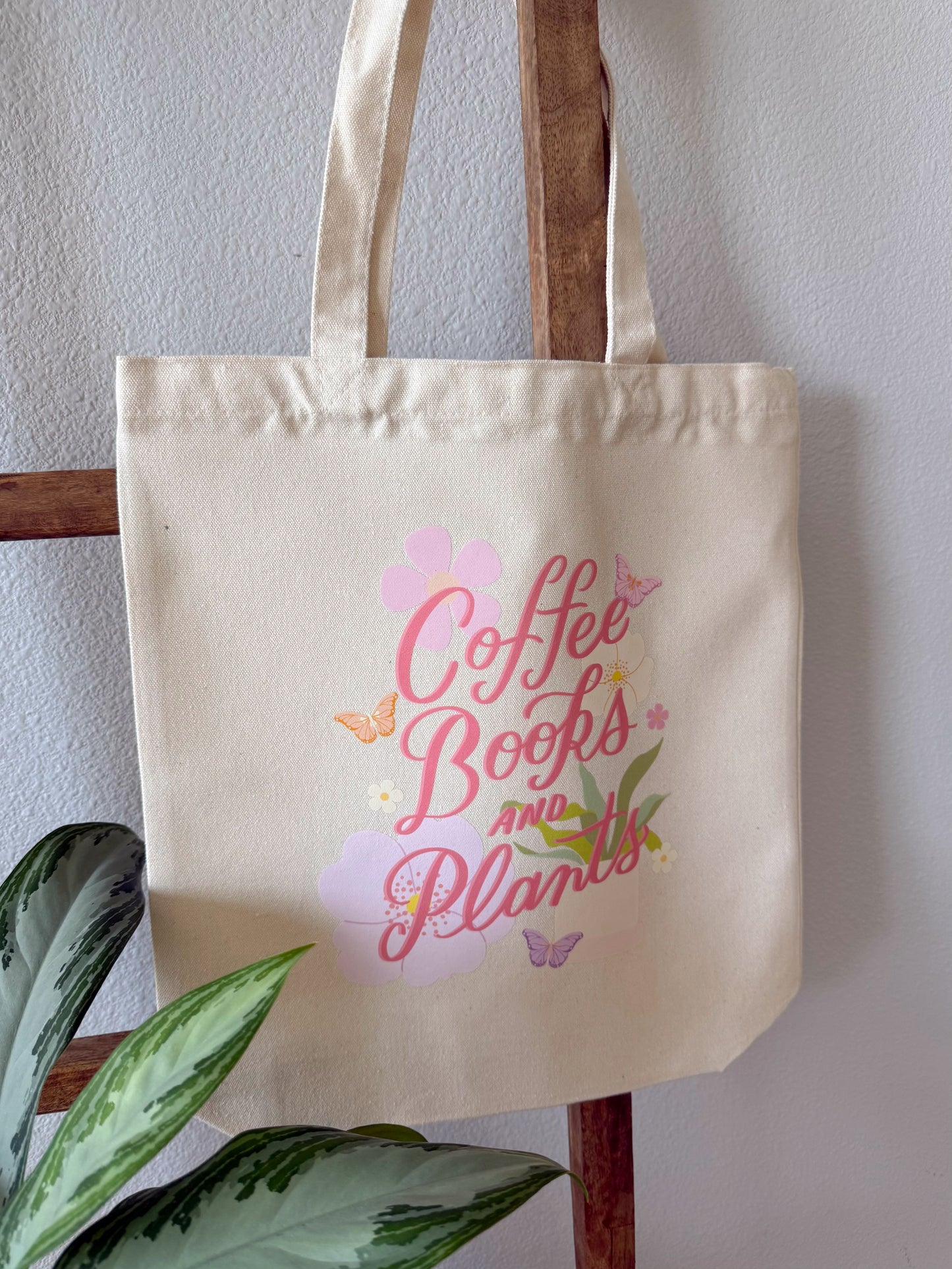Coffee, Books and Plants Tote Bag