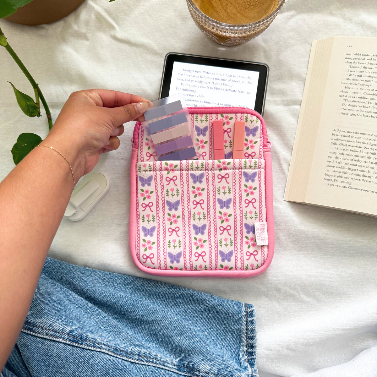 Butterfly and Floral Kindle Sleeve