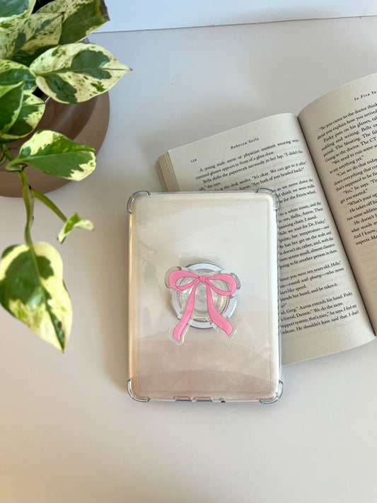 Pink Bow Kindle Grip