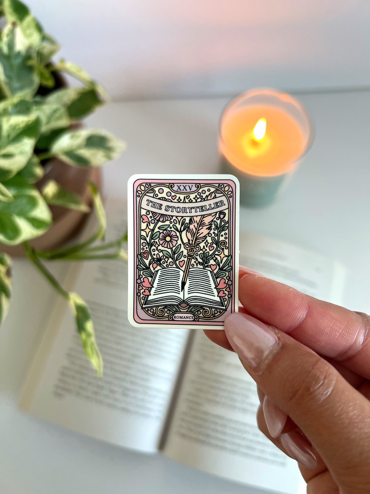 Romance Storyteller Tarot Card Sticker