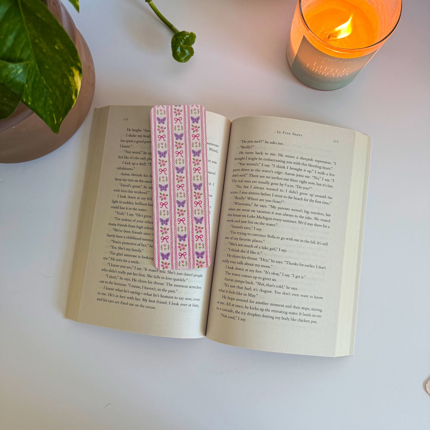 So Many Books Butterfly Double-Sided Bookmark