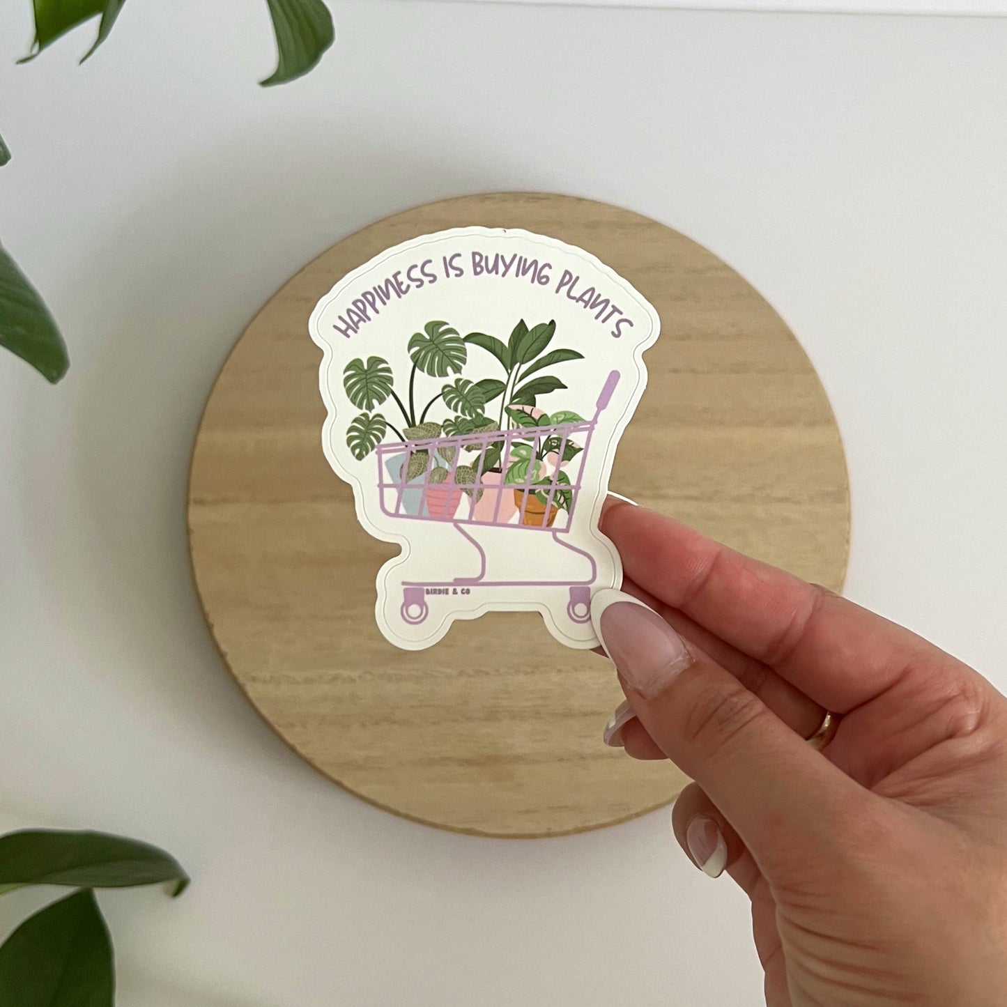 Happiness is Buying Plants Sticker