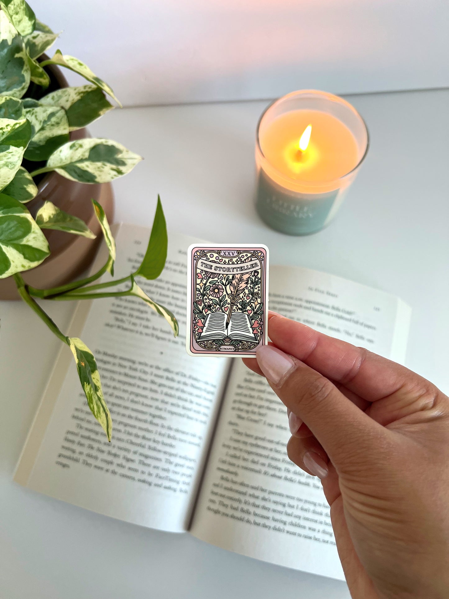 Romance Storyteller Tarot Card Sticker