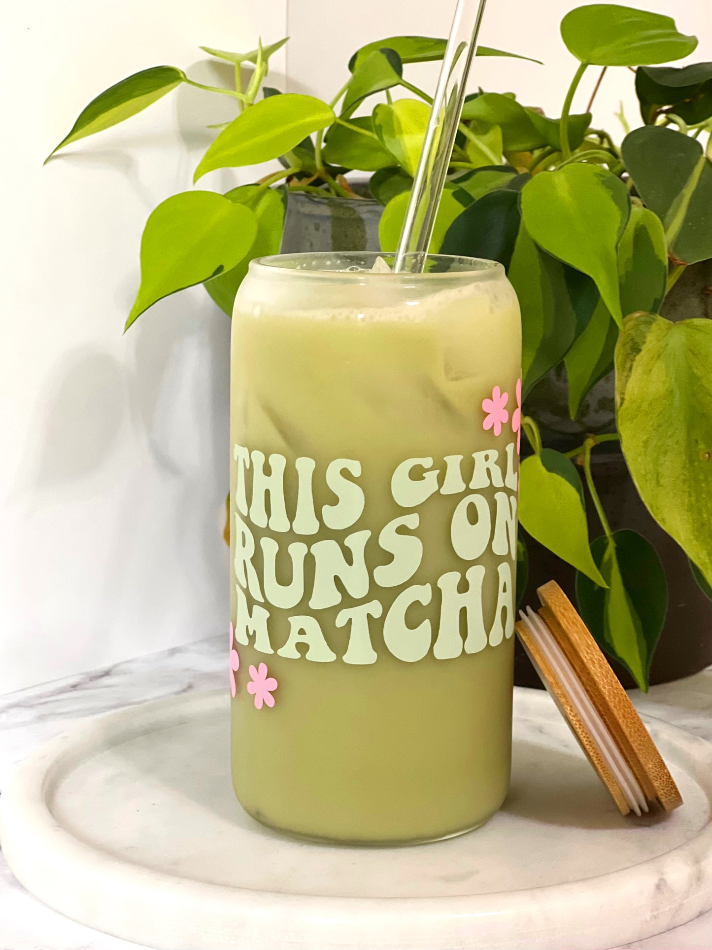 This Girl Runs on Matcha Glass