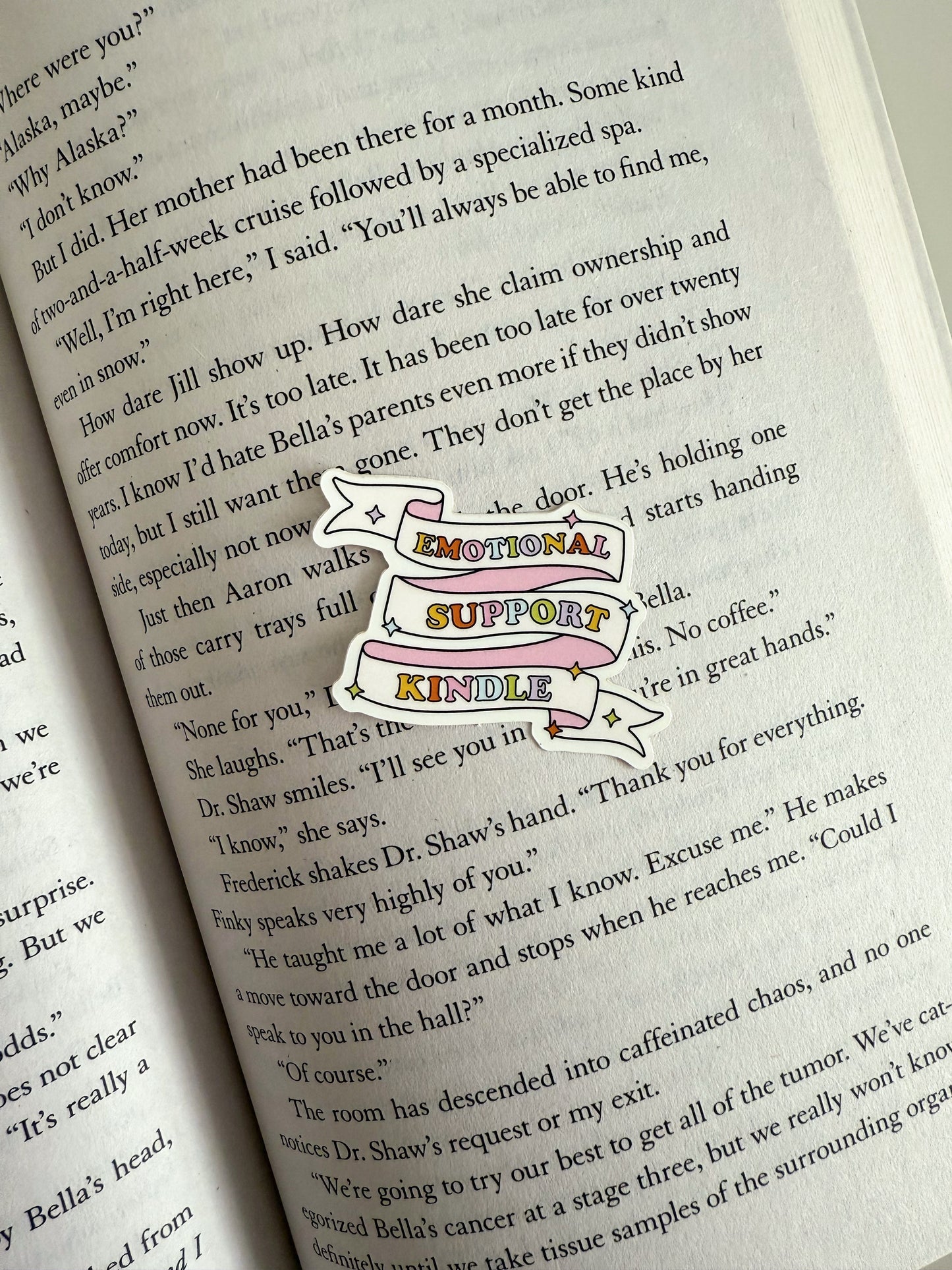 Emotional Support Kindle Sticker