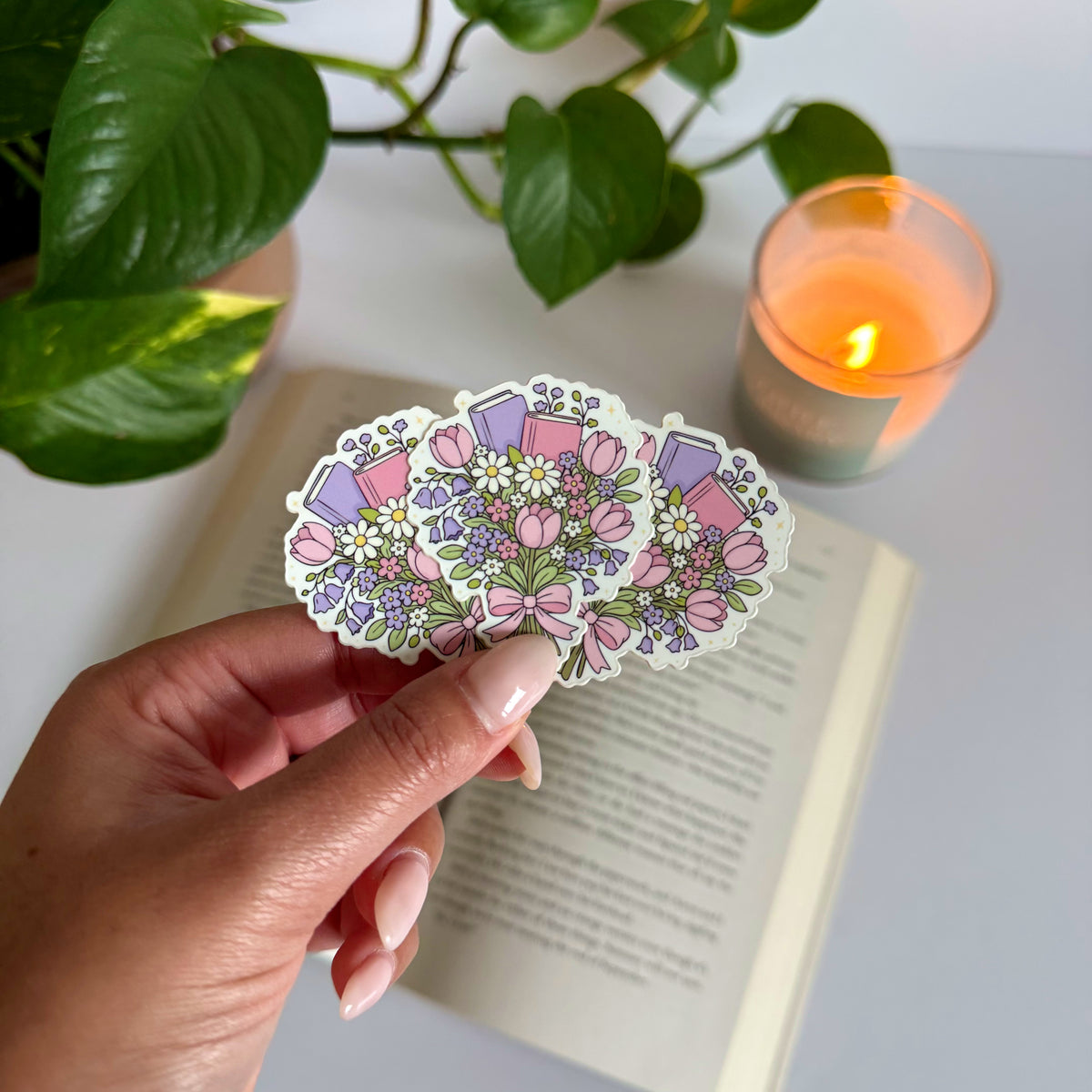 Book Bouquet Sticker