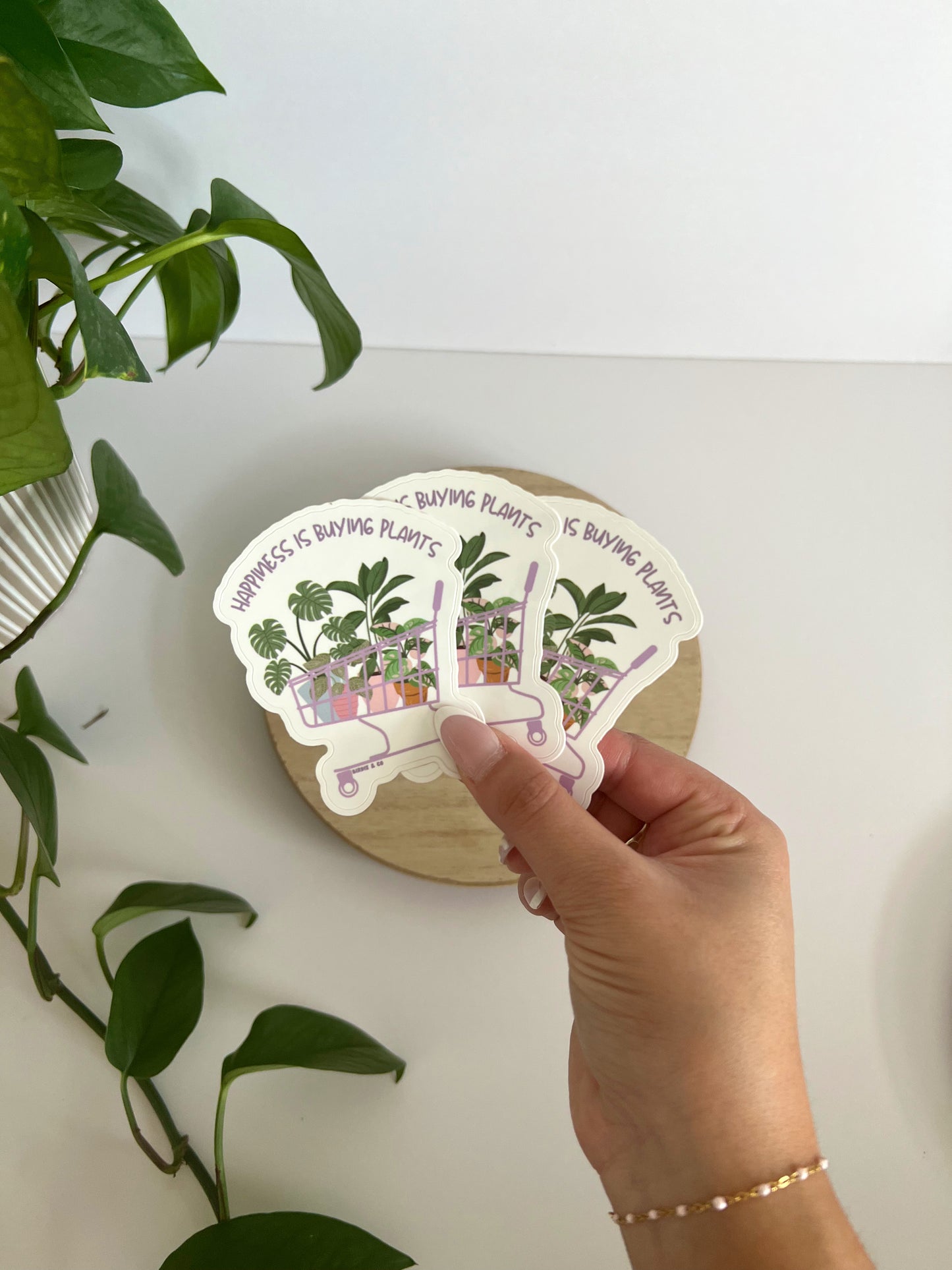 Happiness is Buying Plants Sticker