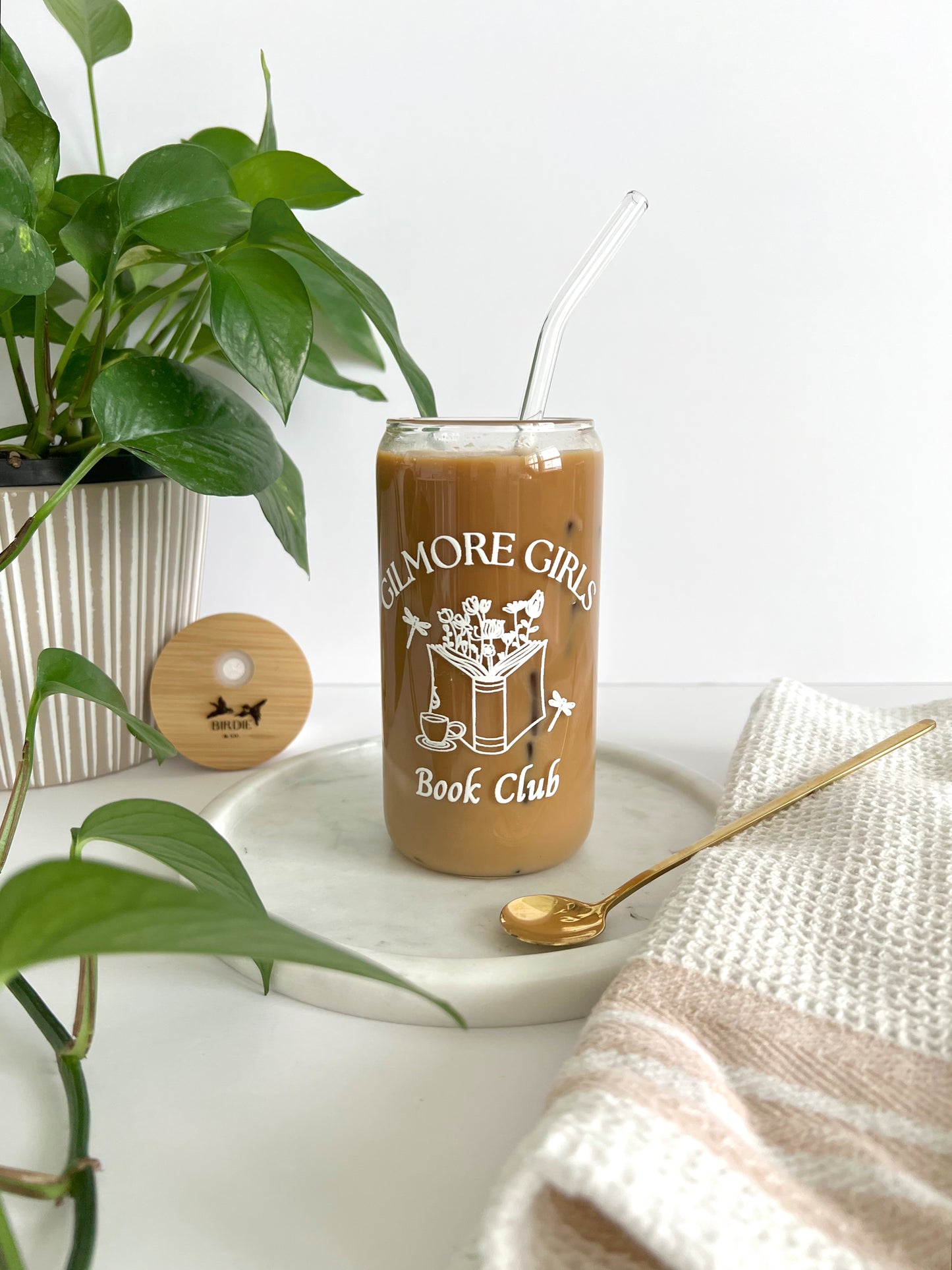 Gilmore Girls Book Club Iced Coffee Glass