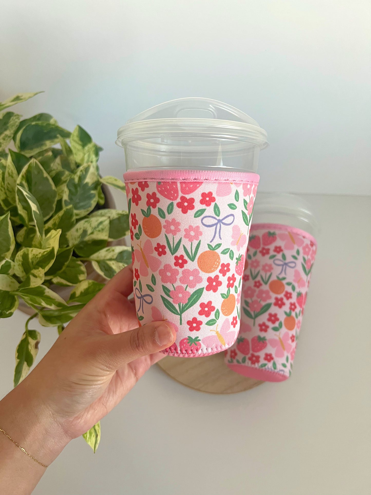 Spring Floral Iced Coffee Sleeve