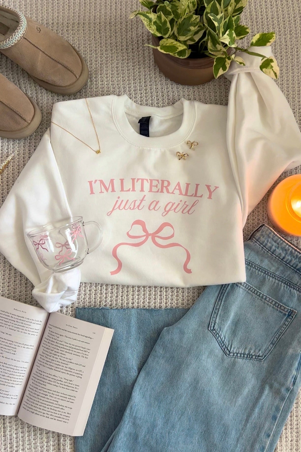 Just a Girl Crewneck Sweater