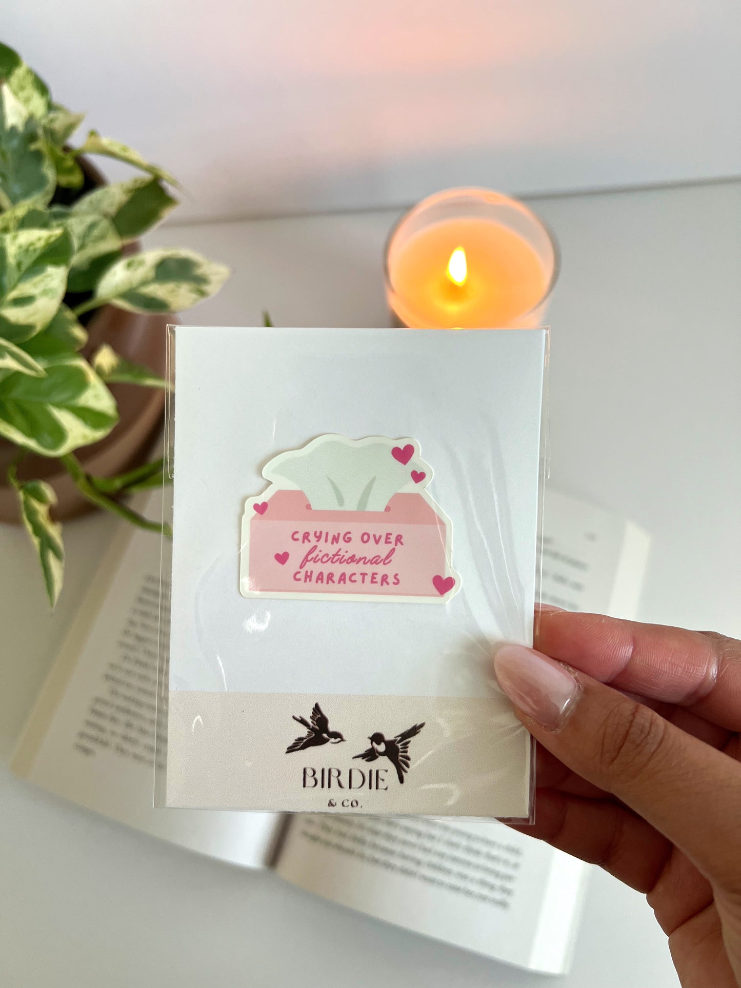 Crying Over Fictional Characters Sticker