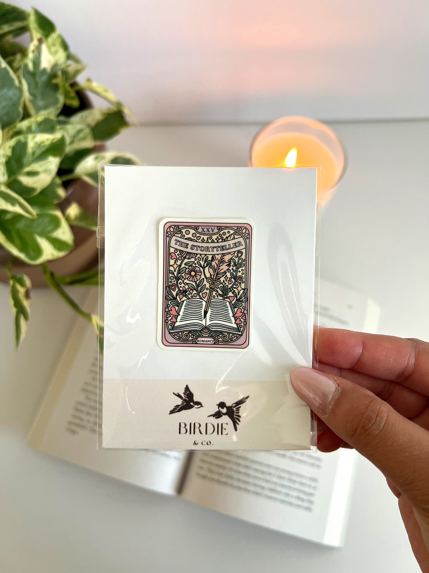 Romance Storyteller Tarot Card Sticker