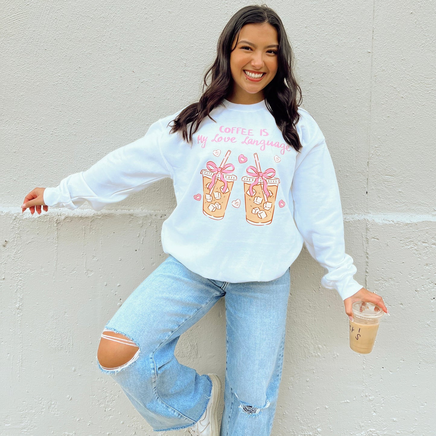 Coffee is my Love Language Crewneck Sweater