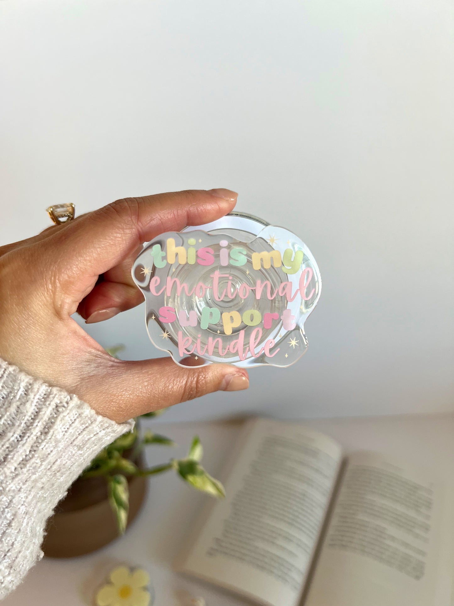 Emotional Support Kindle Grip