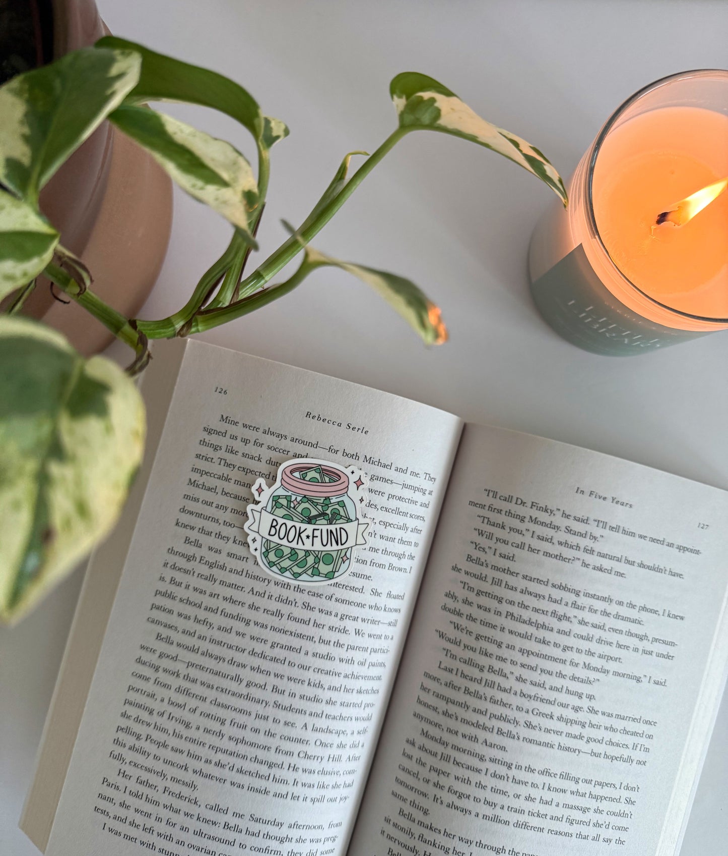 Book Fund Jar Sticker