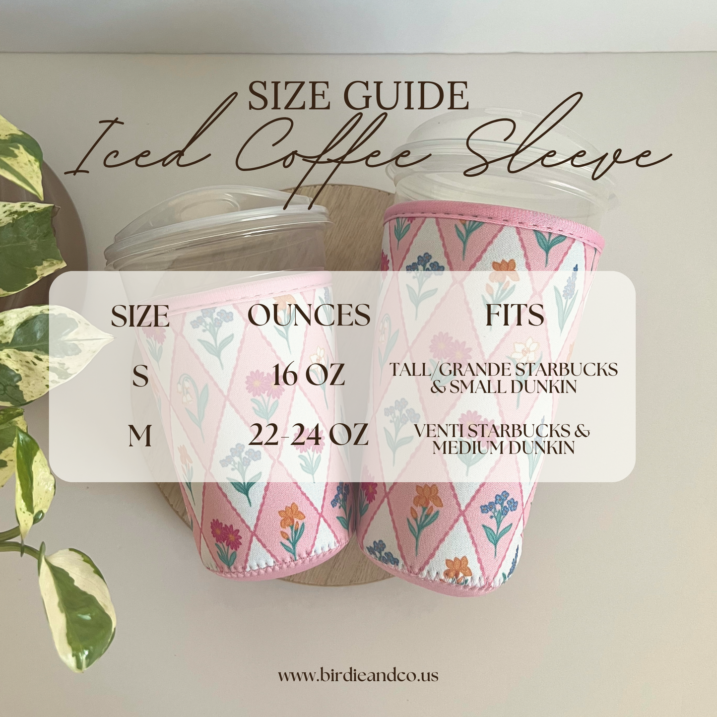 Diamond Wildflower Iced Coffee Sleeve