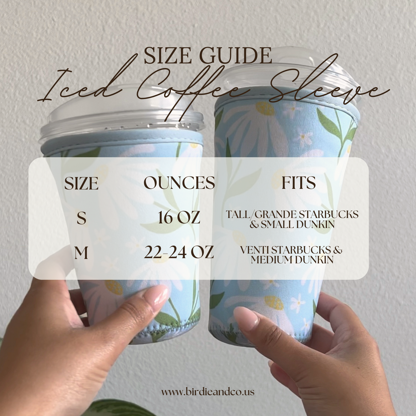 Floral Iced Coffee Sleeve