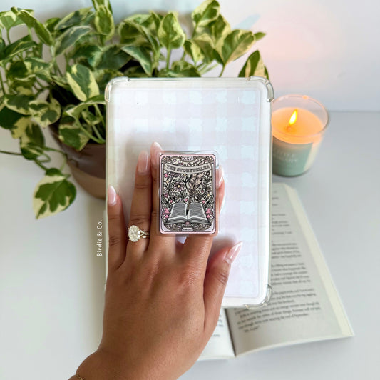 Romance Storyteller Tarot Card MagSafe Kindle Grip | Bookish Accessory for Readers
