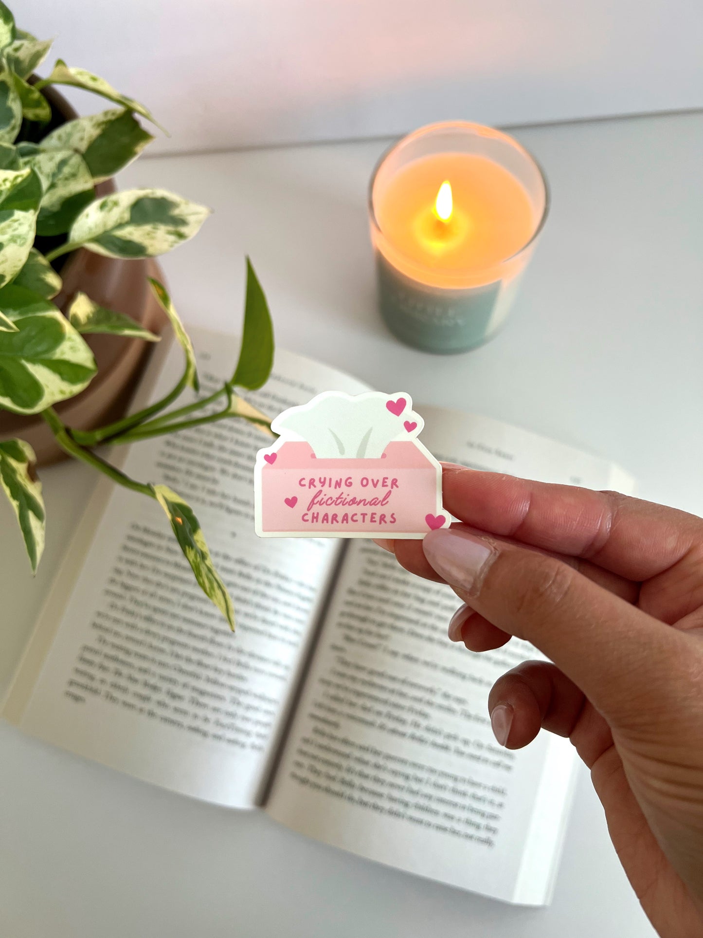 Crying Over Fictional Characters Sticker
