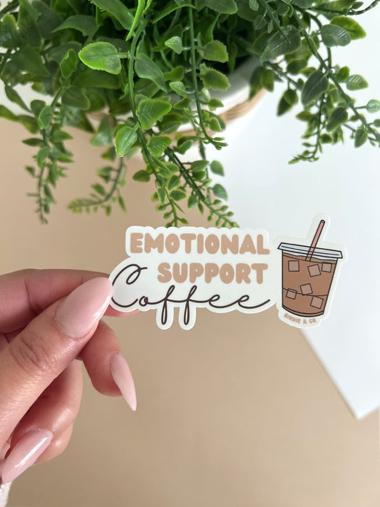 Emotional Support Coffee Sticker