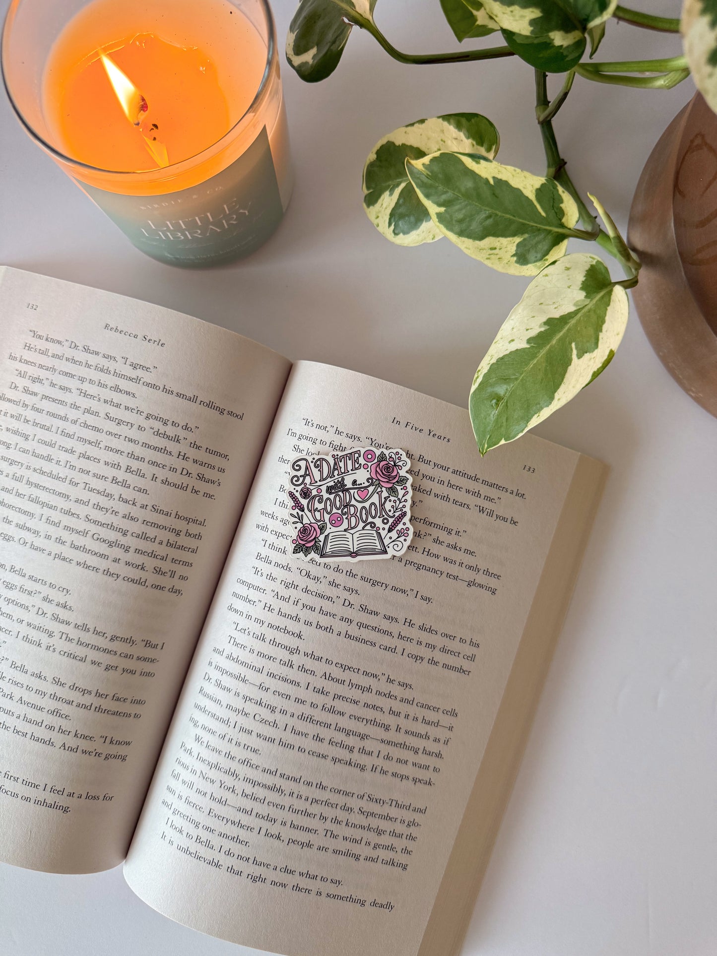 A Date with a Good Book Sticker