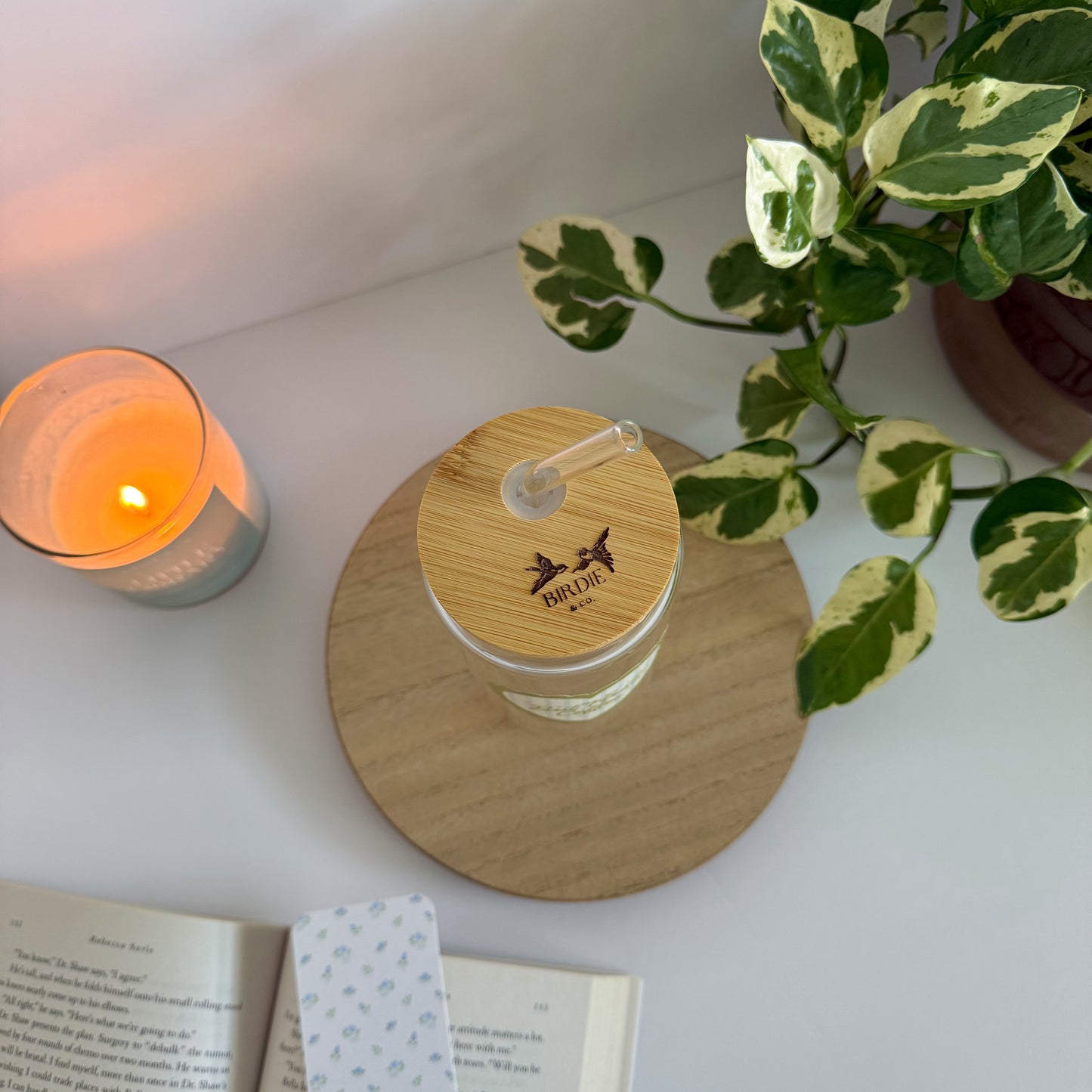 But First Books Iced Coffee Glass