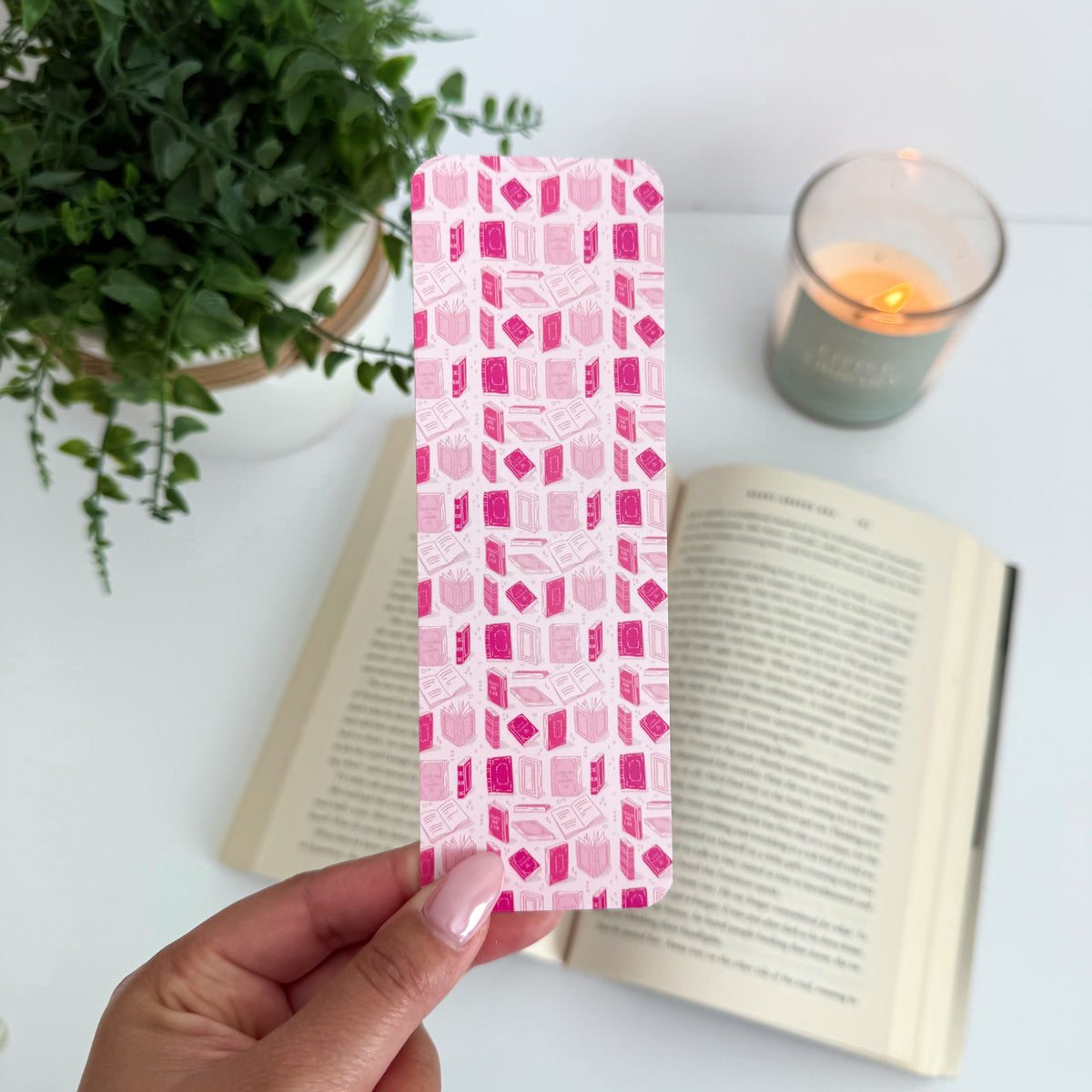Pretty Girls Read Books Pink Double-Sided Bookmark