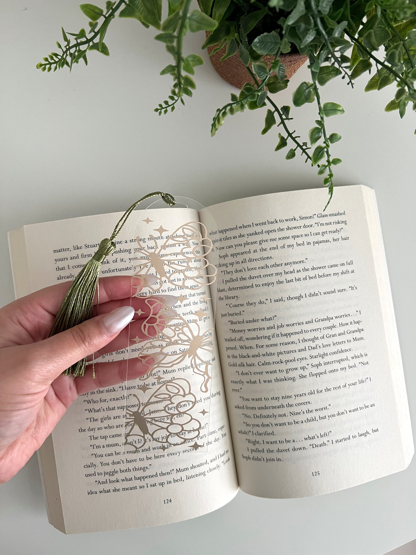 Gold Butterfly Bookmark