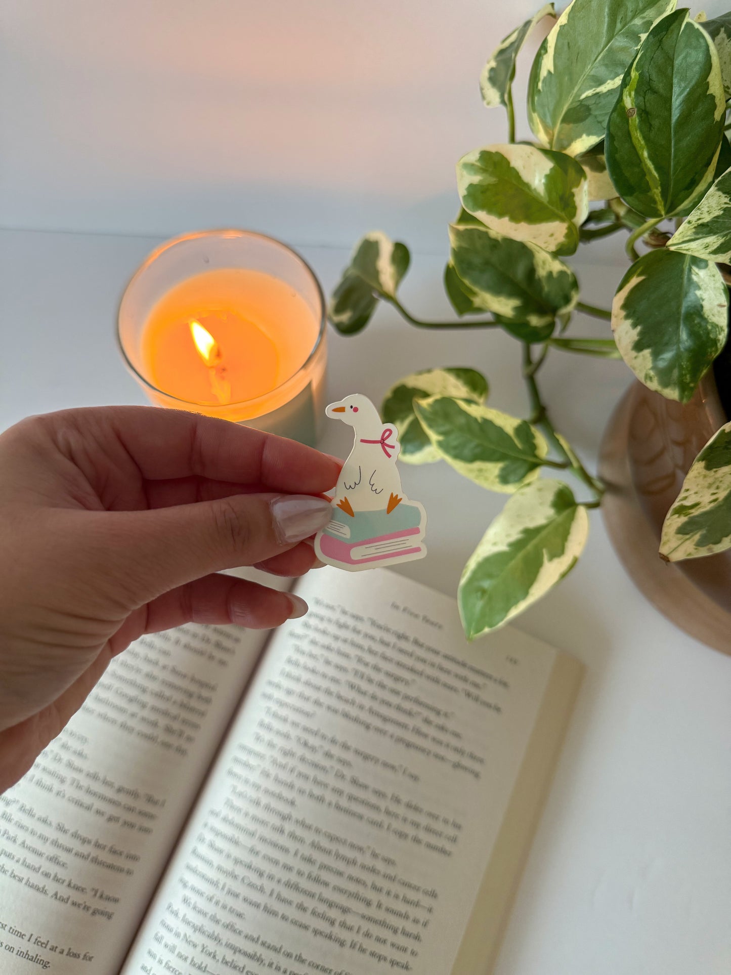 Reading Goose Sticker