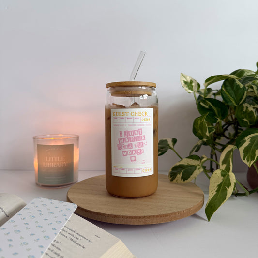 I Just Want to Read all Day Iced Coffee Glass