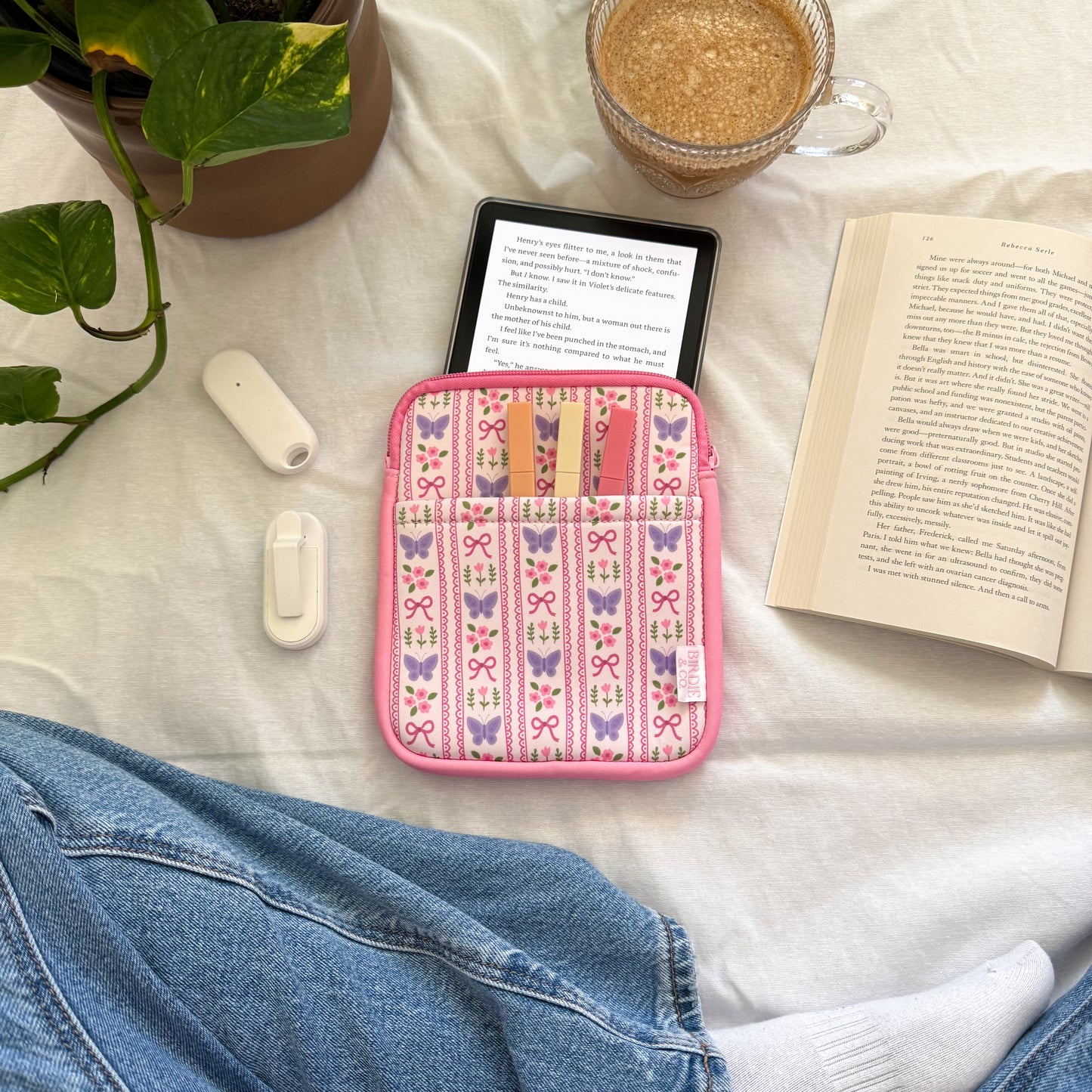 Butterfly and Floral Kindle Sleeve