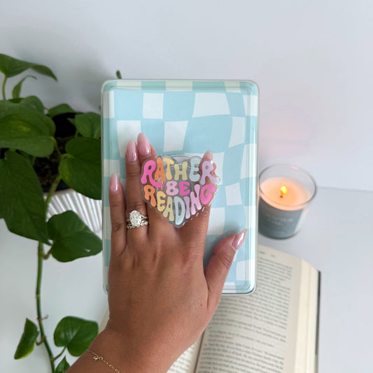 Rather be Reading Heart Kindle Grip
