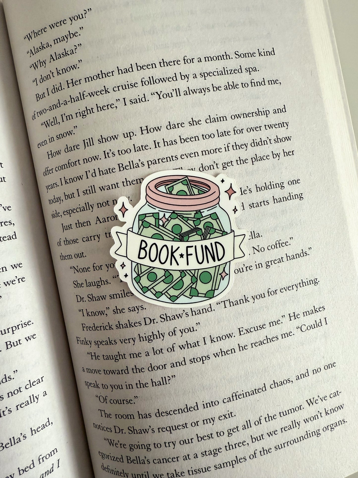 Book Fund Jar Sticker