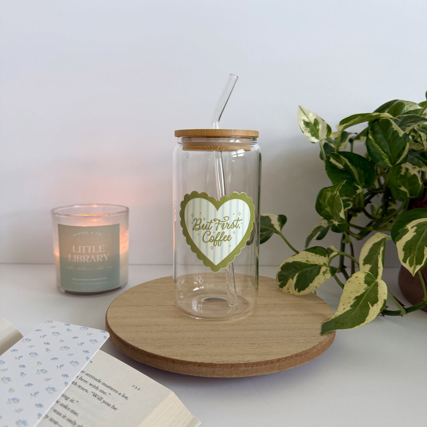 But First Coffee Iced Coffee Glass