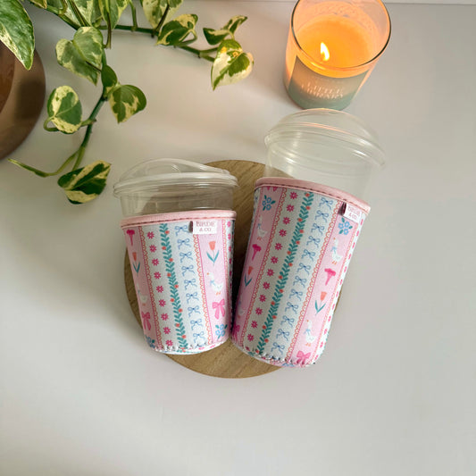 Goose and Floral Iced Coffee Sleeve