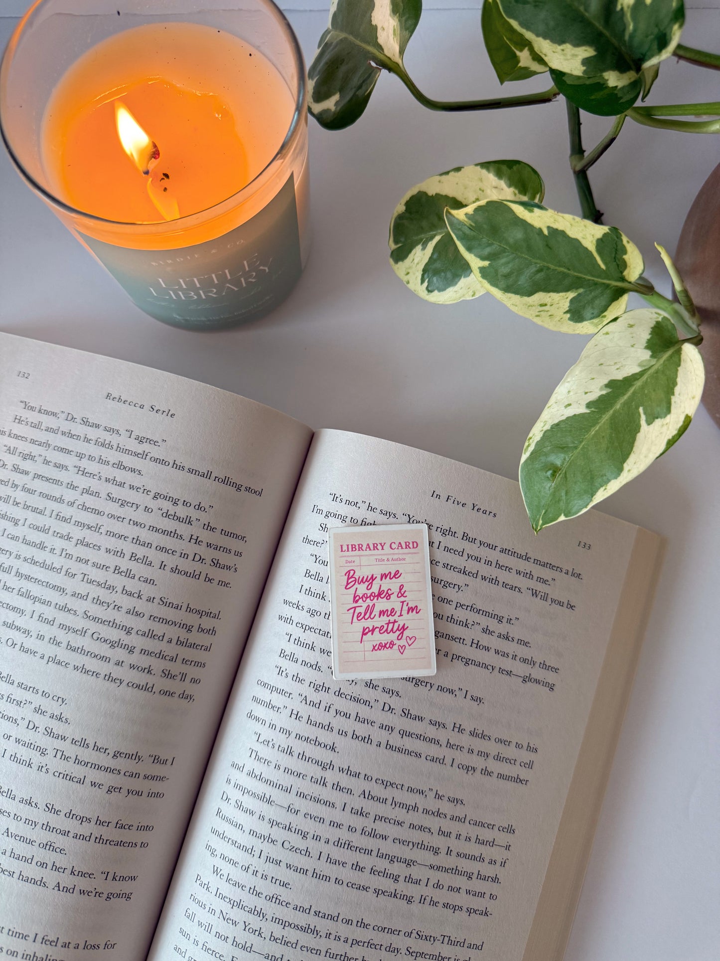 Buy me Books and Tell me I'm Pretty Library Card Sticker