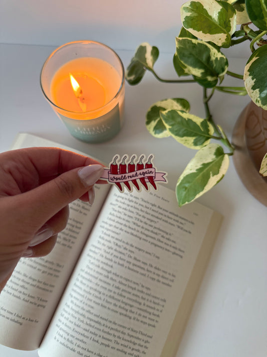 Would Read Again Chili Pepper Sticker