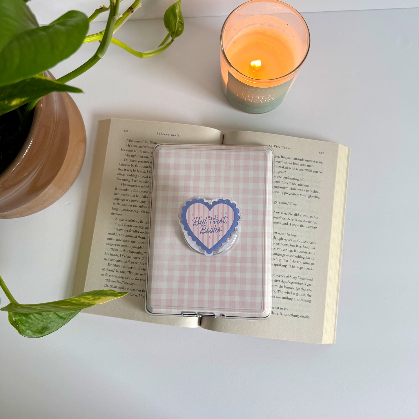 But First Books Heart Kindle Grip