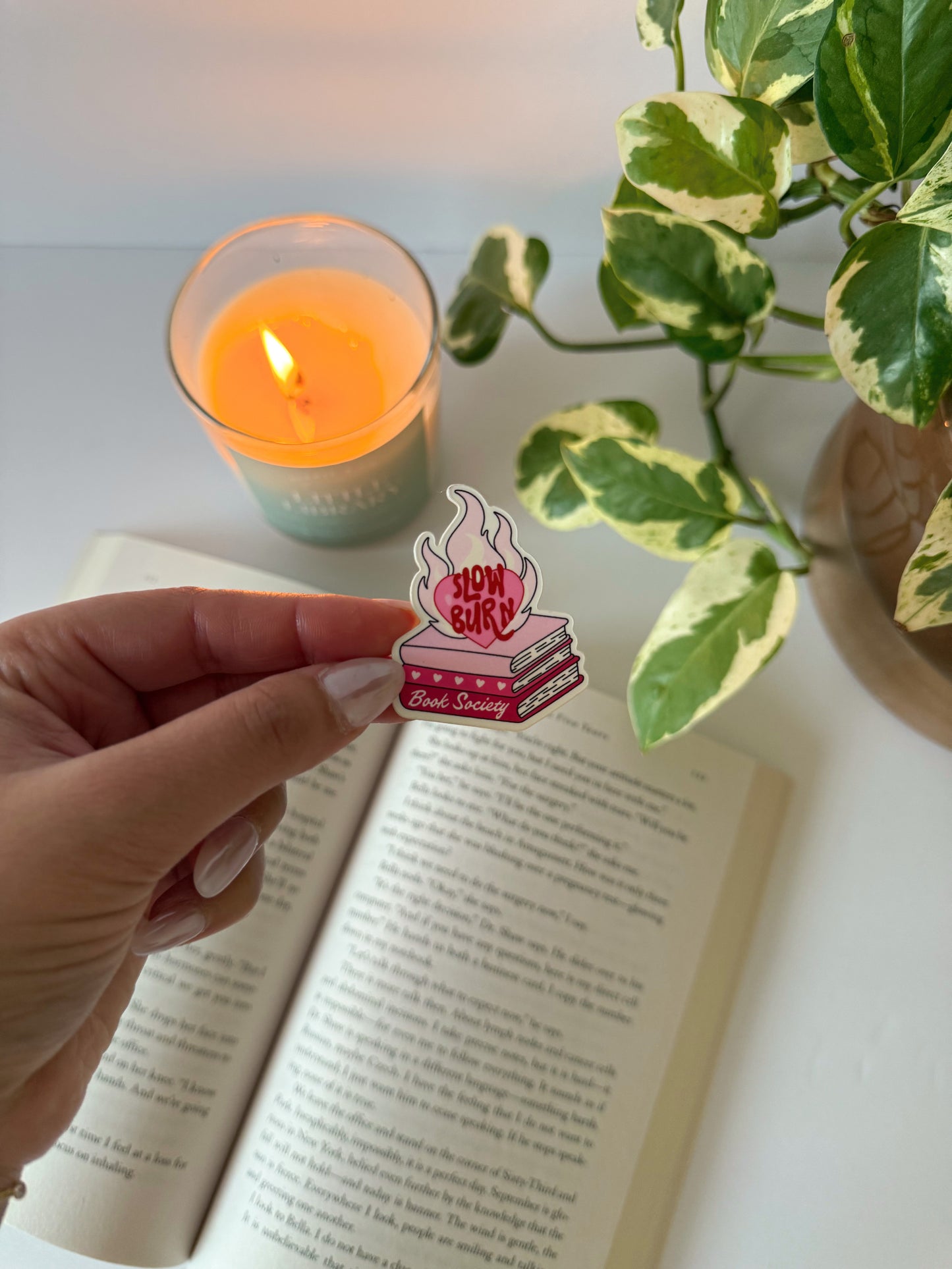 Slow Burn Book Society Sticker
