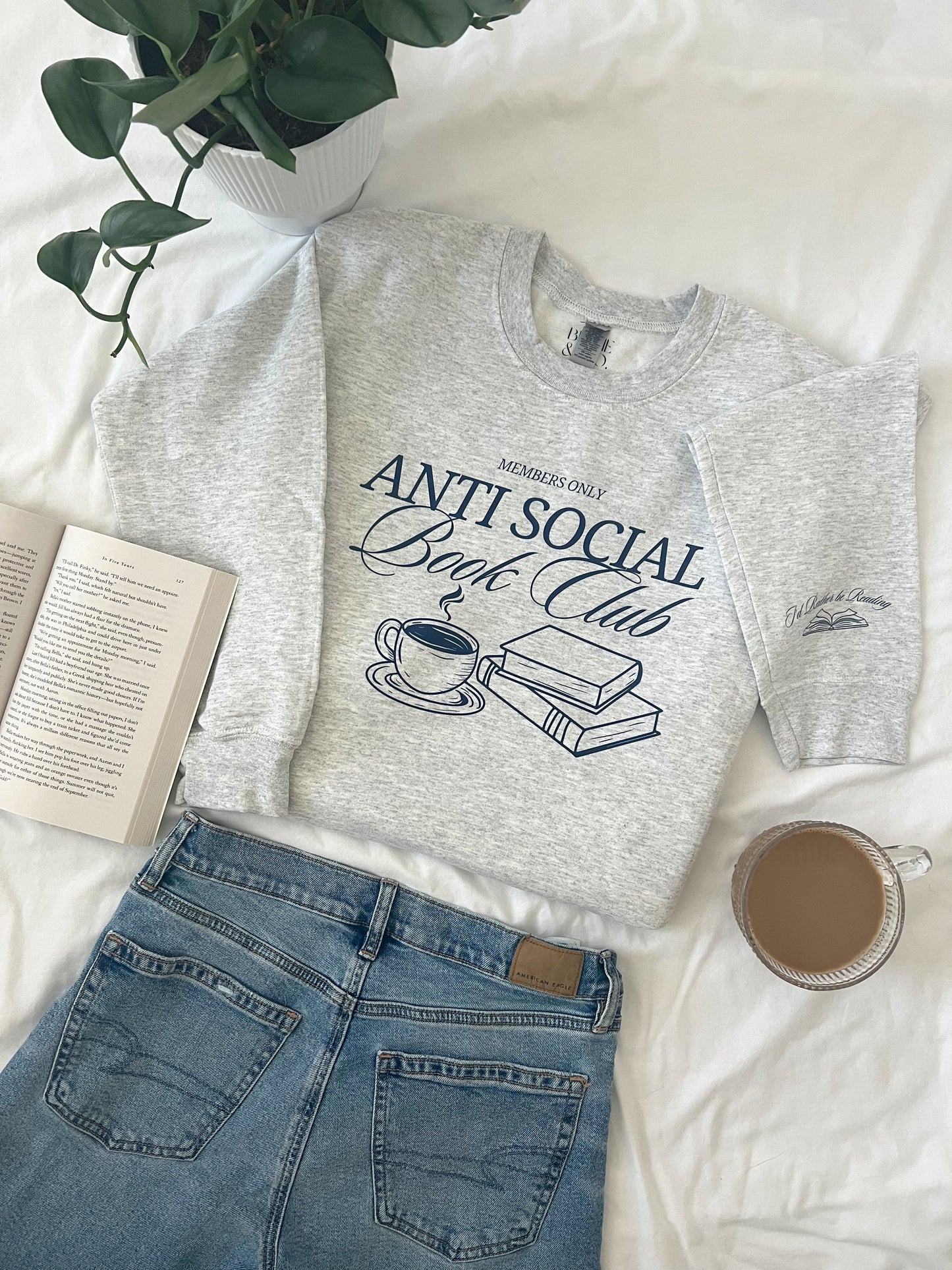 Anti Social Book Club Crewneck Sweater