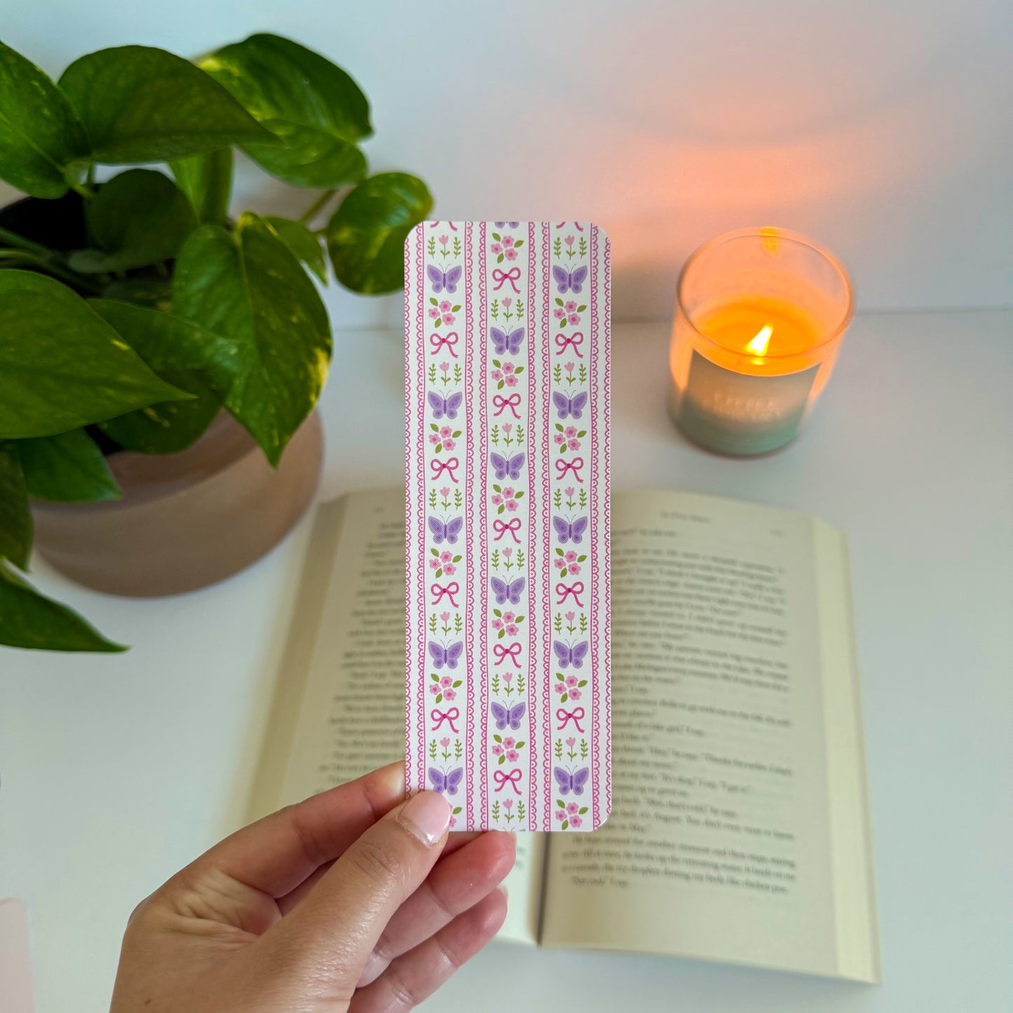 So Many Books Butterfly Double-Sided Bookmark