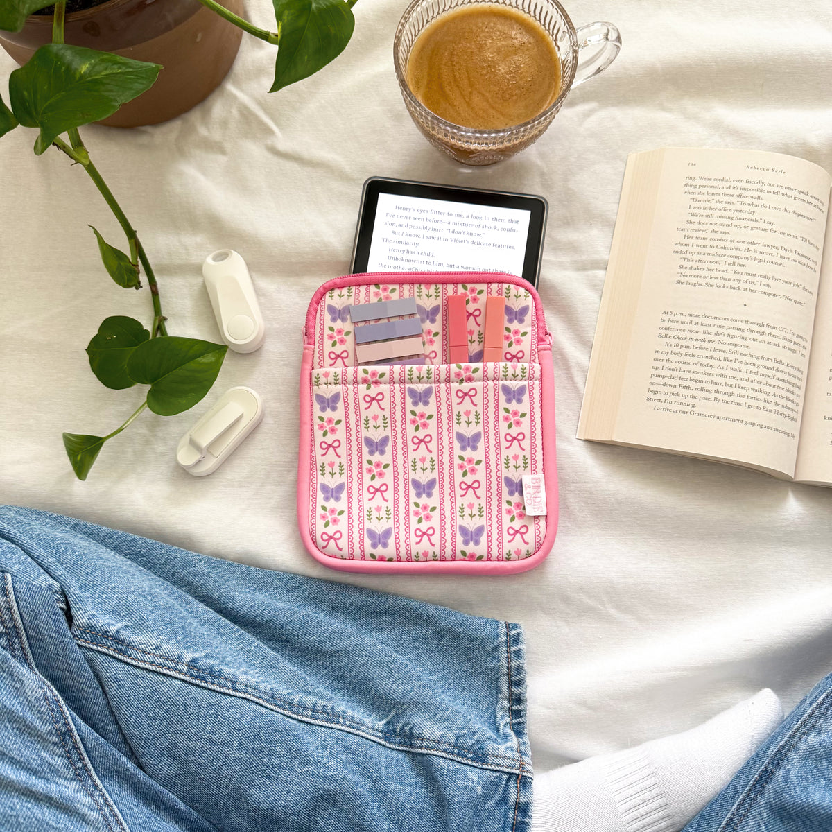 Butterfly and Floral Kindle Sleeve