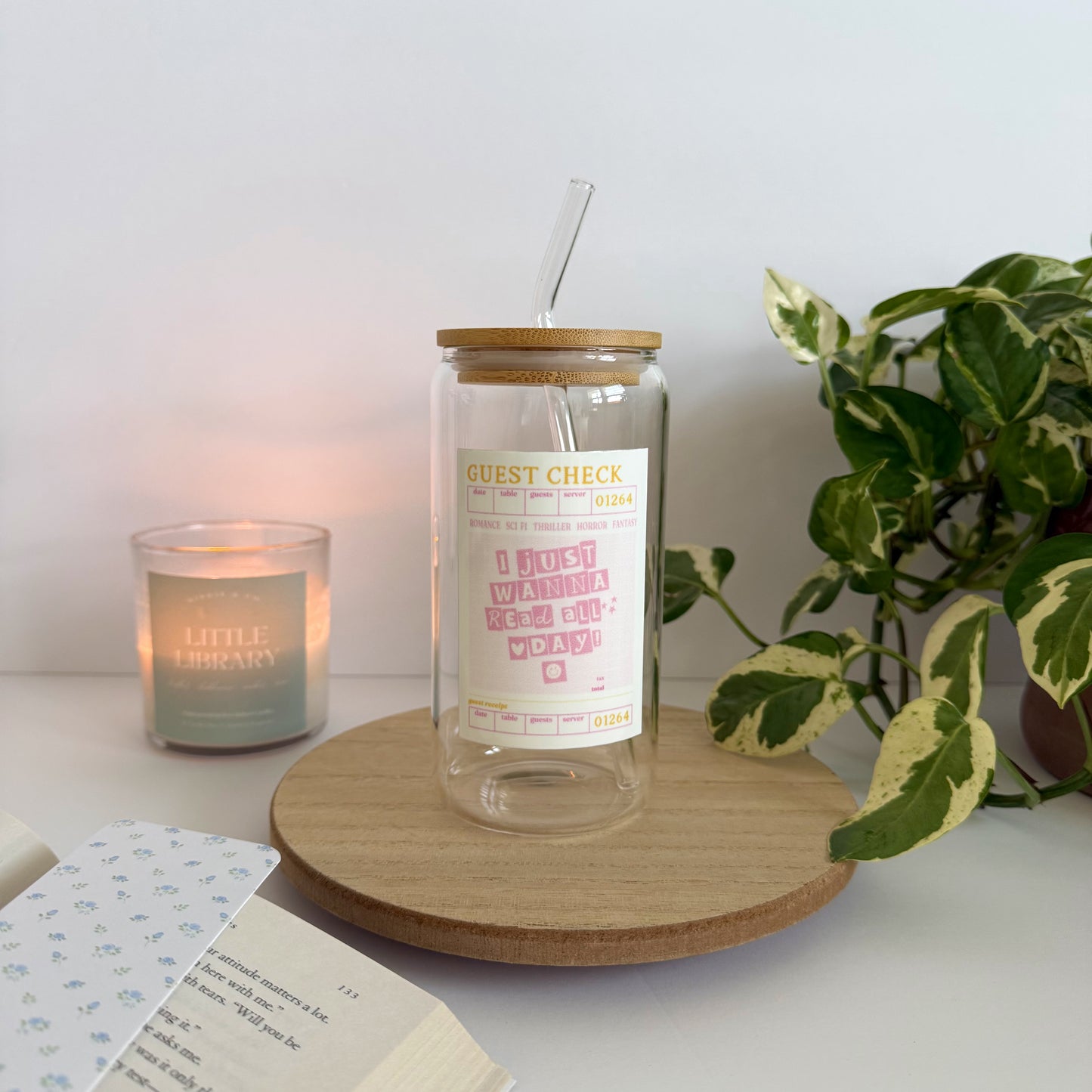 I Just Want to Read all Day Iced Coffee Glass