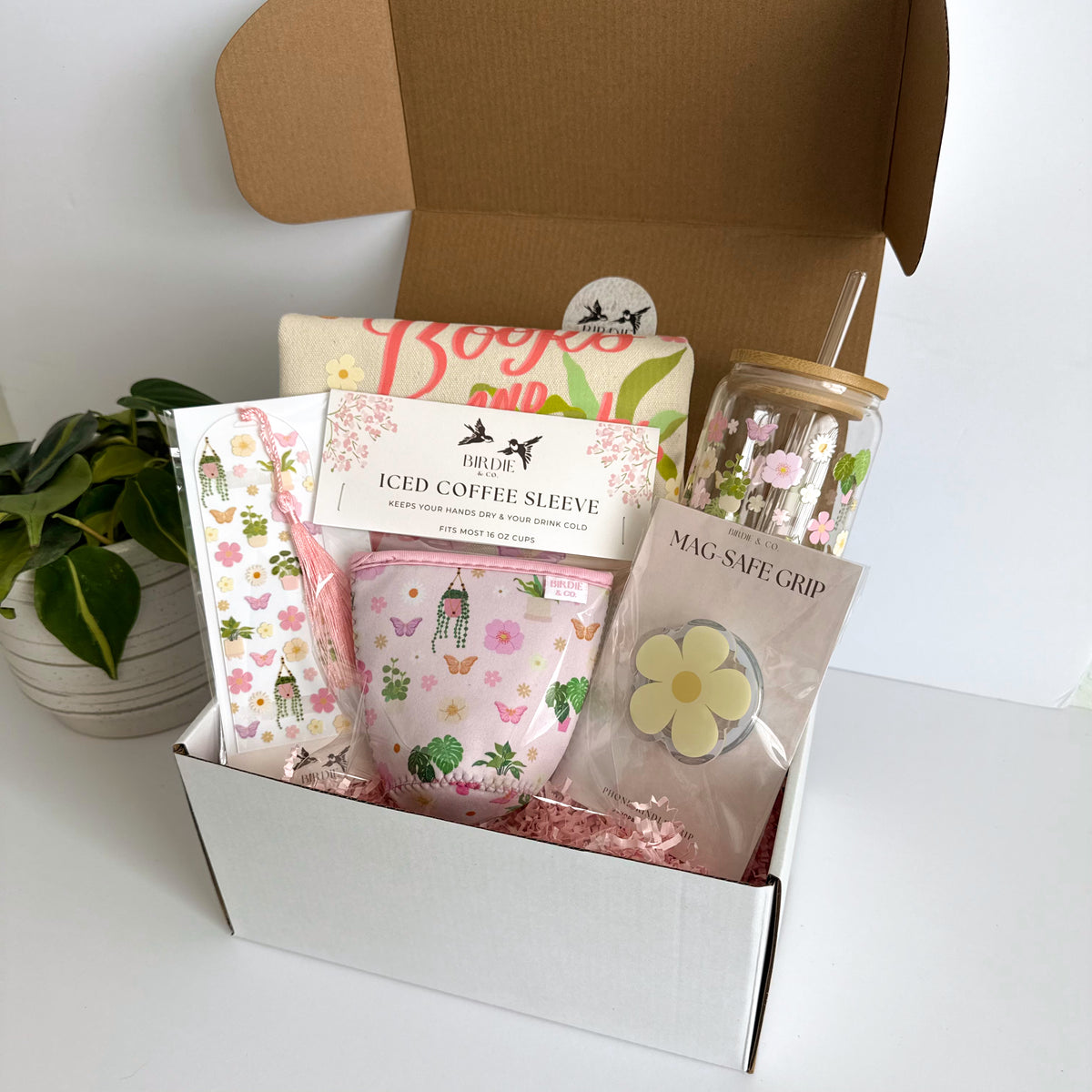 Coffee, Books and Plant Lover Gift Box