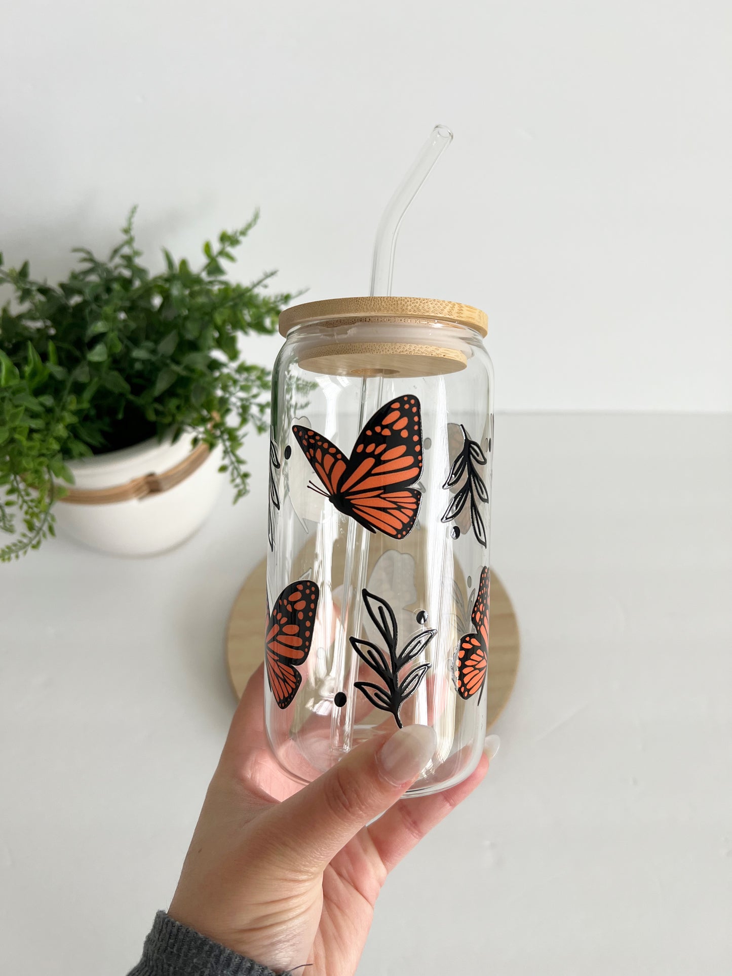 Monarch Butterfly Iced Coffee (Glass Only)