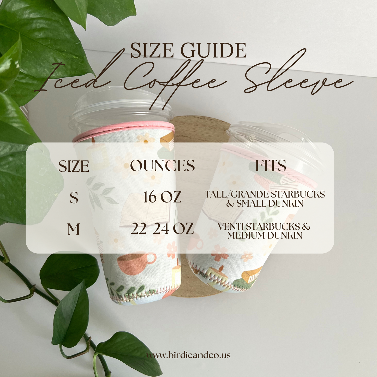 Coffee & Books Iced Coffee Sleeve