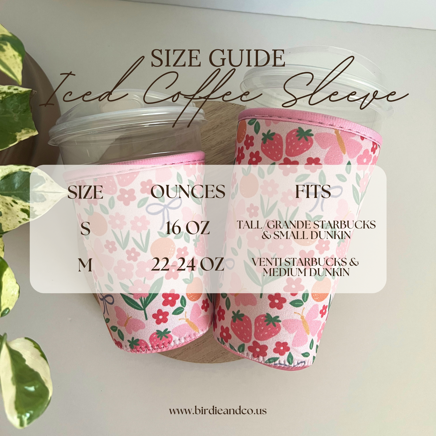 Spring Floral Iced Coffee Sleeve